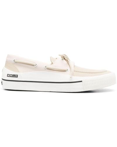 Moncler Pier Boat Shoes - White