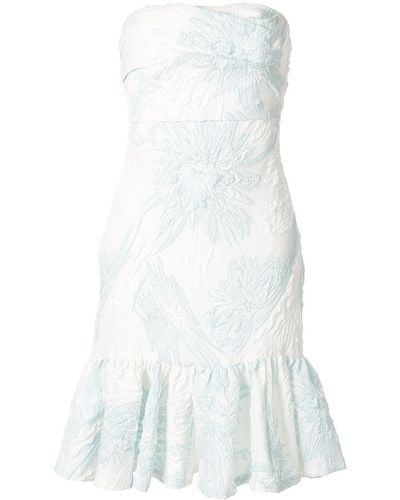 Bambah Floral Strapless Dress - White