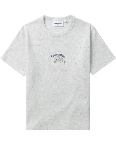 Chocoolate T-Shirt mit grafischem Print - Weiß