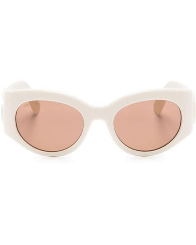 Gucci GG Sonnenbrille mit eckigem Gestell - Pink