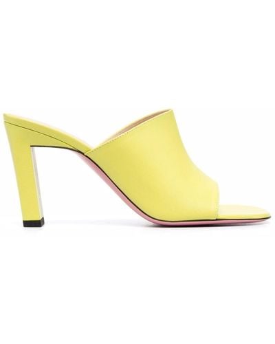 Wandler Mules en cuir - Jaune