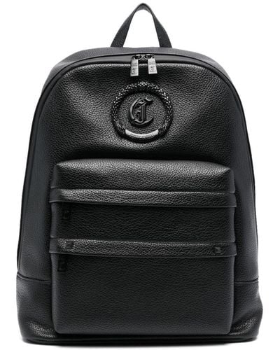 Just Cavalli Appliqué-logo Mesh-panel Backpack - Black