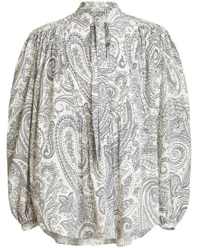 Etro All-over Paisley-print Blouse - Grey