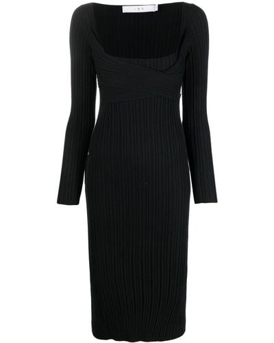 IRO Ribbed-knit Midi Dress - Black