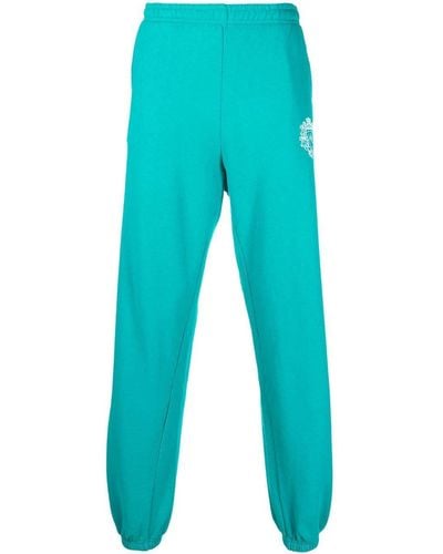 Sporty & Rich Pantalones de chándal con logo - Azul
