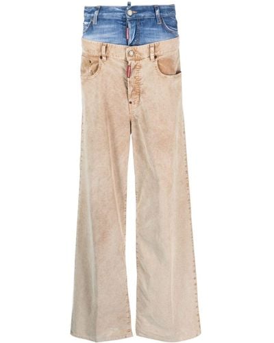 DSquared² Twin Pack Layered Jeans - Natural