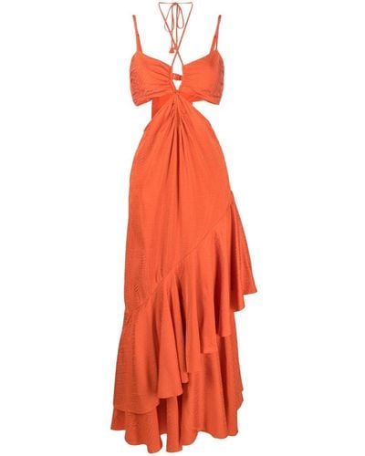 Johanna Ortiz Precious Juniper Cut-out Dress - Orange