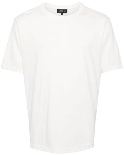 MAN ON THE BOON. Crew-neck Cotton T-shirt - White