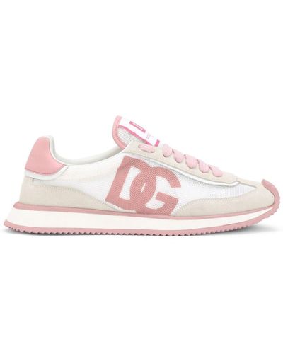 Dolce & Gabbana Dg Cushion Mixed-material Trainers - Pink