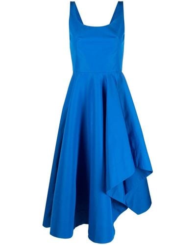 Alexander McQueen ドレープ ドレス - ブルー