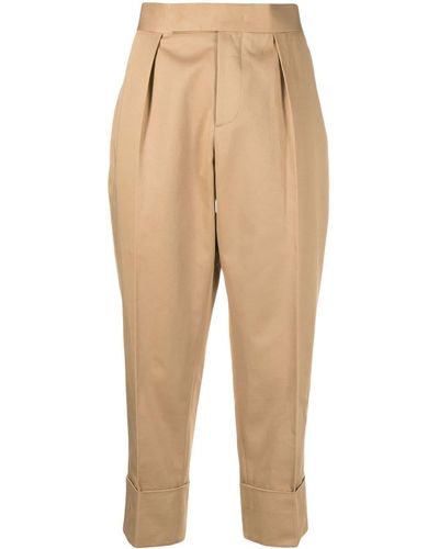 SAPIO High-waisted Tapered Pants - Natural