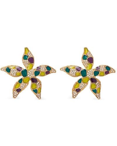 Oscar de la Renta Starfish Clip-on Earrings - Metallic