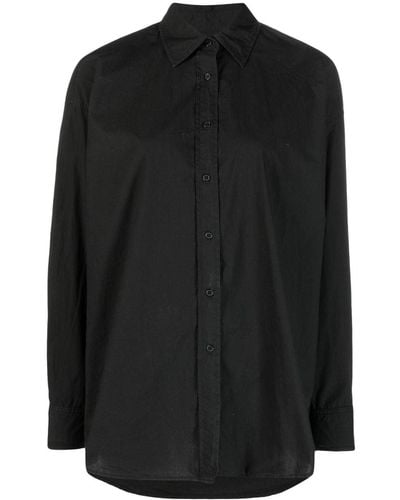 Nili Lotan Plain Cotton Shirt - Black
