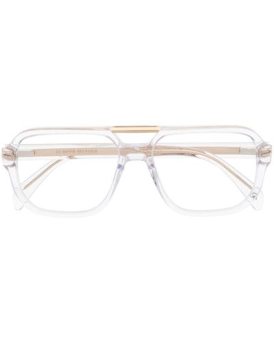 David Beckham Klassische Pilotenbrille - Weiß