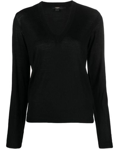 Seventy Lightweight V-neck Wool Sweater - Black