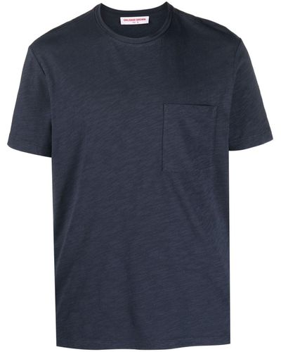 Orlebar Brown Crew-neck Patch-pocket T-shirt - Blue