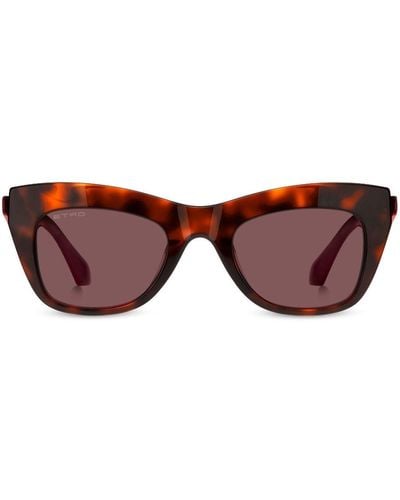 Etro Tortoiseshell-effect Cat-eye Sunglasses - Brown