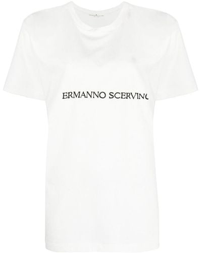 Ermanno Scervino T-Shirt mit Logo - Weiß