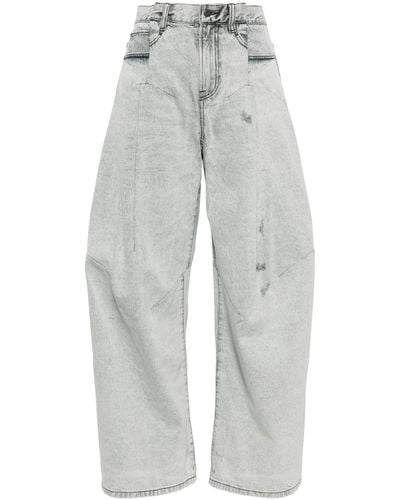 JNBY Wide-leg Cotton Jeans - Gray