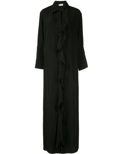 Lanvin ラッフル シャツドレス - ブラック