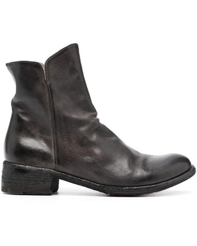 Officine Creative Lison 056 Leather Ankle Boots - Black