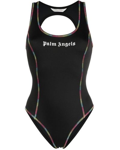 Palm Angels Neoprene Surf One-piece Swimsuit - Black