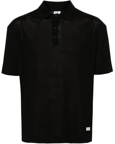 C.P. Company ニット ポロシャツ - ブラック