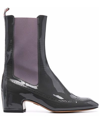Thom Browne 4-bar Stripe Ankle Boots - Brown