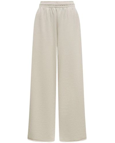 12 STOREEZ Pantalones de chándal con logo bordado - Blanco