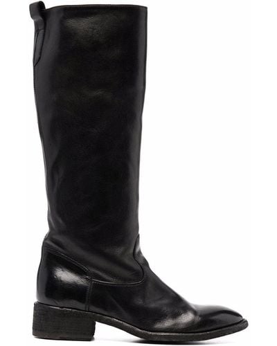 Officine Creative Knee-length Leather Boots - Black