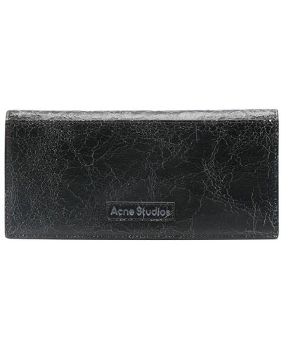 Acne Studios Logo-patch Leather Wallet - Black