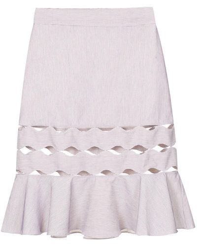 Adriana Degreas Cut-out Detail Cotton Skirt - Pink