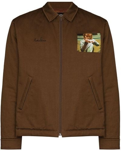 Undercover X Markus Akesson Painterly-print Shirt Jacket - Brown