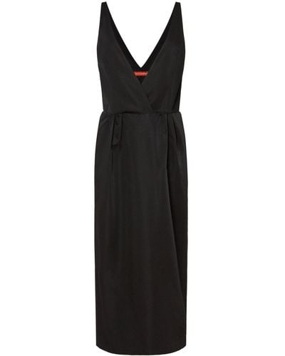 Altuzarra Midi-jurk Met V-hals - Zwart