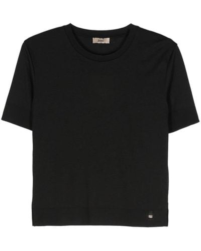 Herno Fine-knit T-shirt - Black