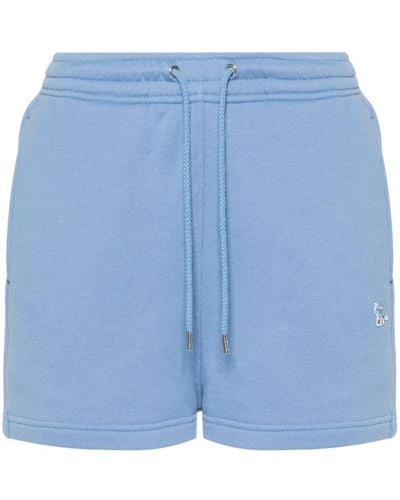 Maison Kitsuné Shorts sportivi con applicazione - Blu