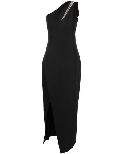Genny Asymmetrische Maxi-jurk - Zwart