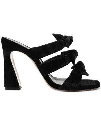 Alexandre Birman Lolita Square 90 Leather Sandals - Black