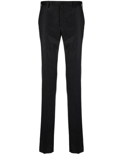 Incotex Pantalones de vestir slim con pinzas - Negro