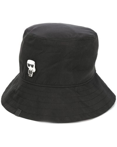 Karl Lagerfeld Ikonik Bucket Hat - Black