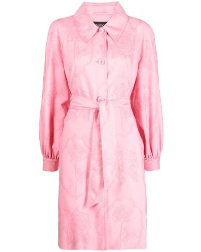 Boutique Moschino Belted-waist Embroidered Dress - Pink