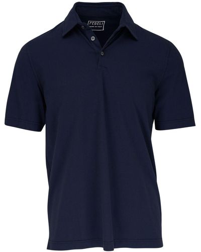 Fedeli Alby Jersey Polo Shirt - Blue