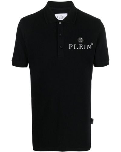 Philipp Plein ロゴプレート ポロシャツ - ブラック