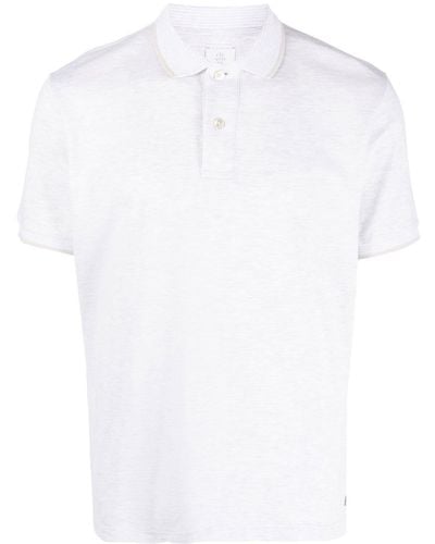 Eleventy Short-sleeved Cotton Polo Shirt - White