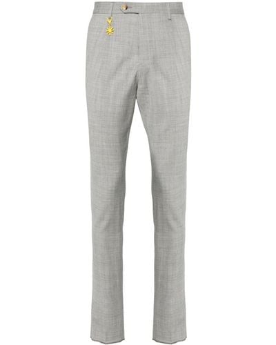 Manuel Ritz Tailored Wool Trousers - Grey