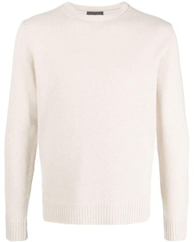 Roberto Collina Crew-neck Merino-cashmere Sweater - White