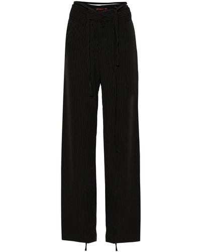 OTTOLINGER Pinstripe-pattern Pants - Black