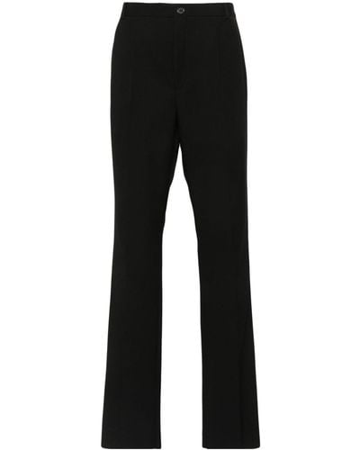 Saint Laurent Grain De Poudre Straight Pants - Black