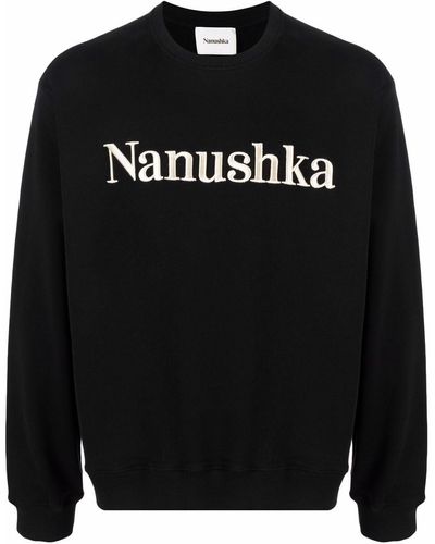 Nanushka Remy Embroidered Logo Sweatshirt - Black