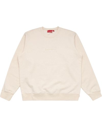 Supreme Sudadera con logo y cuello redondo - Neutro